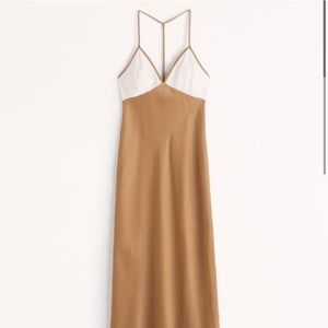 Abercrombie Two-Tone Satin Midi Dress